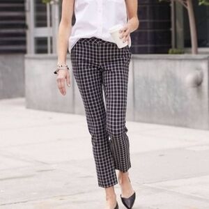 J.JILL Cotton Bi-Stretch Cropped plaid pants Size 8‎